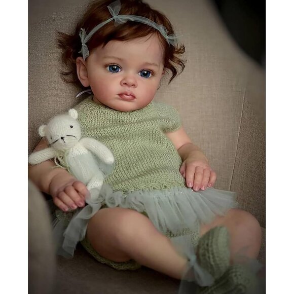 🆕22 inch Realistic Cloth Body Lifelike Reborn Dolls Girls Newborn Baby Dolls - Picture 2 of 4